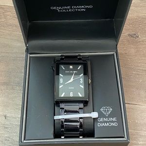 New Van HEUSEN genuine Diamond black metal watch